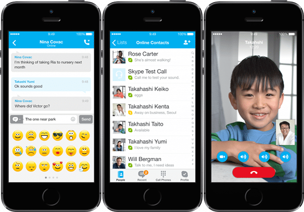 Microsoft, iOS 7 için Skype’ın Tasarımını Yeniledi