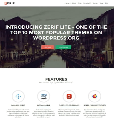 Zerif Lite - WordPress Teması