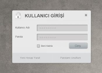 Kullanıcı Giriş Ekranları