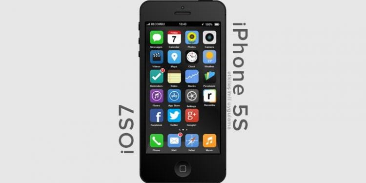 Etkileşimli iPhone 5S ve iOS7 Konsepti